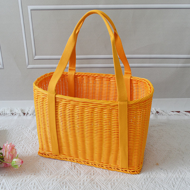 Stylish Woven Market Tote Kalsten