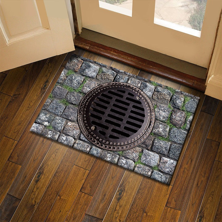 Artistic 3D Illusion Welcome Mat for Entryway