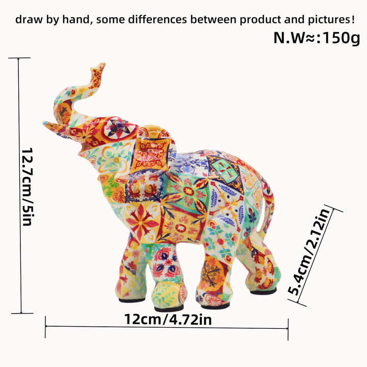 Colorful Elephants Figurine Kalsten