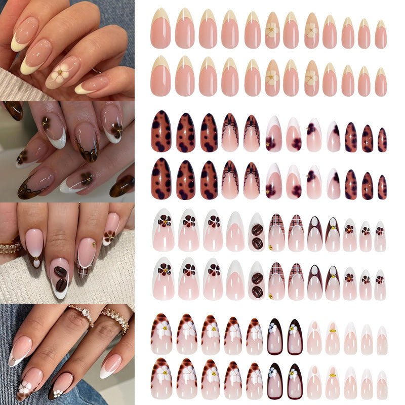 Artificial nail set with creative flower and animal designs Kalsten