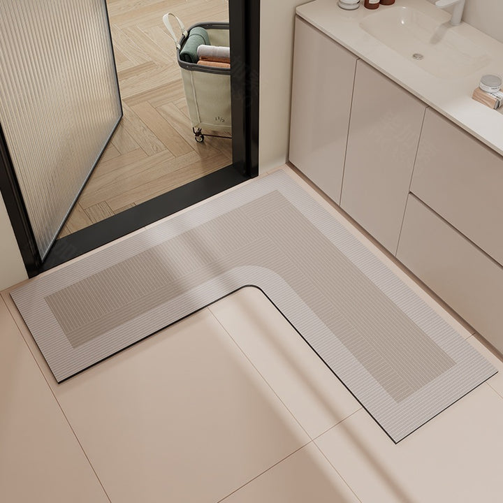 L-Shaped Decorative Bath Mat Kalsten
