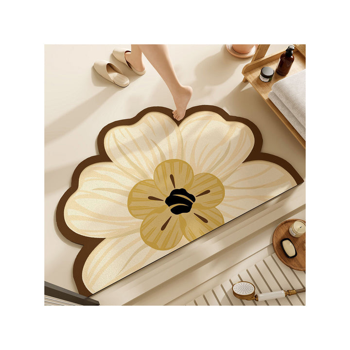 Floral Pattern Bath Mat Kalsten