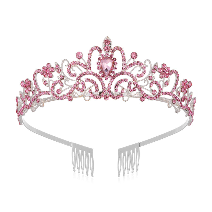 Ladies Sparkling Crystal Tiara with Filigree Design Kalsten