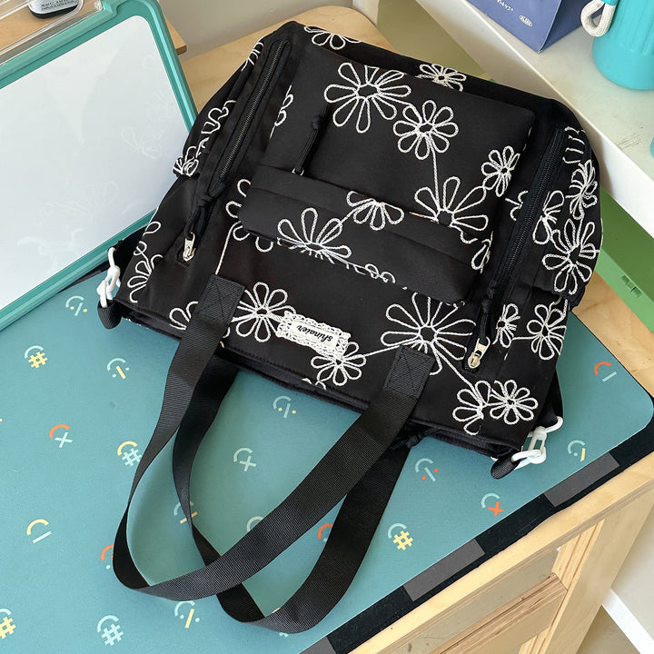 Embroidered Floral Patterned Backpack Kalsten