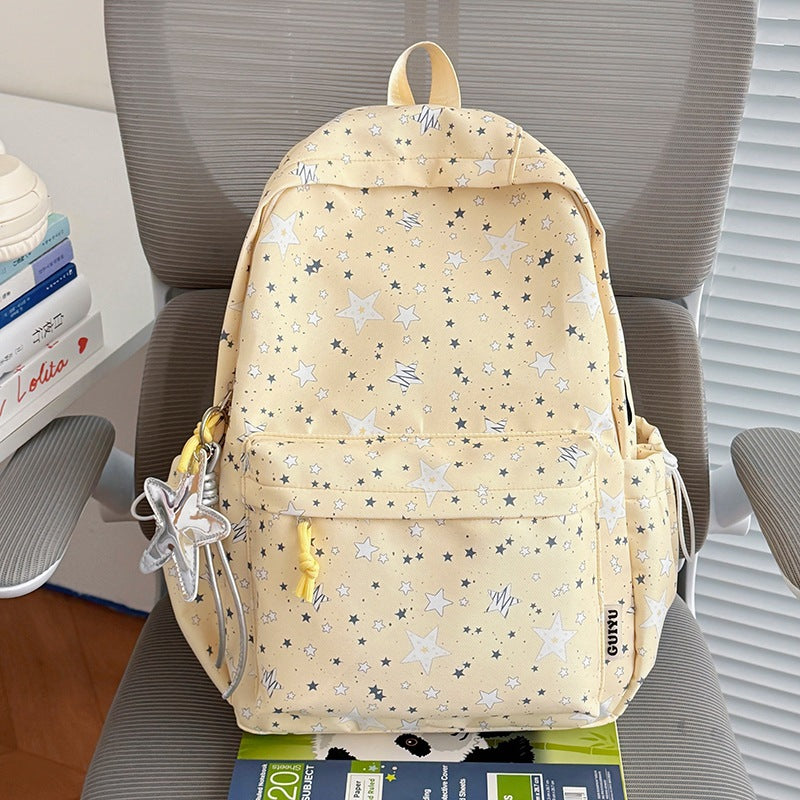Stylish Star-Patterned School Backpack Kalsten