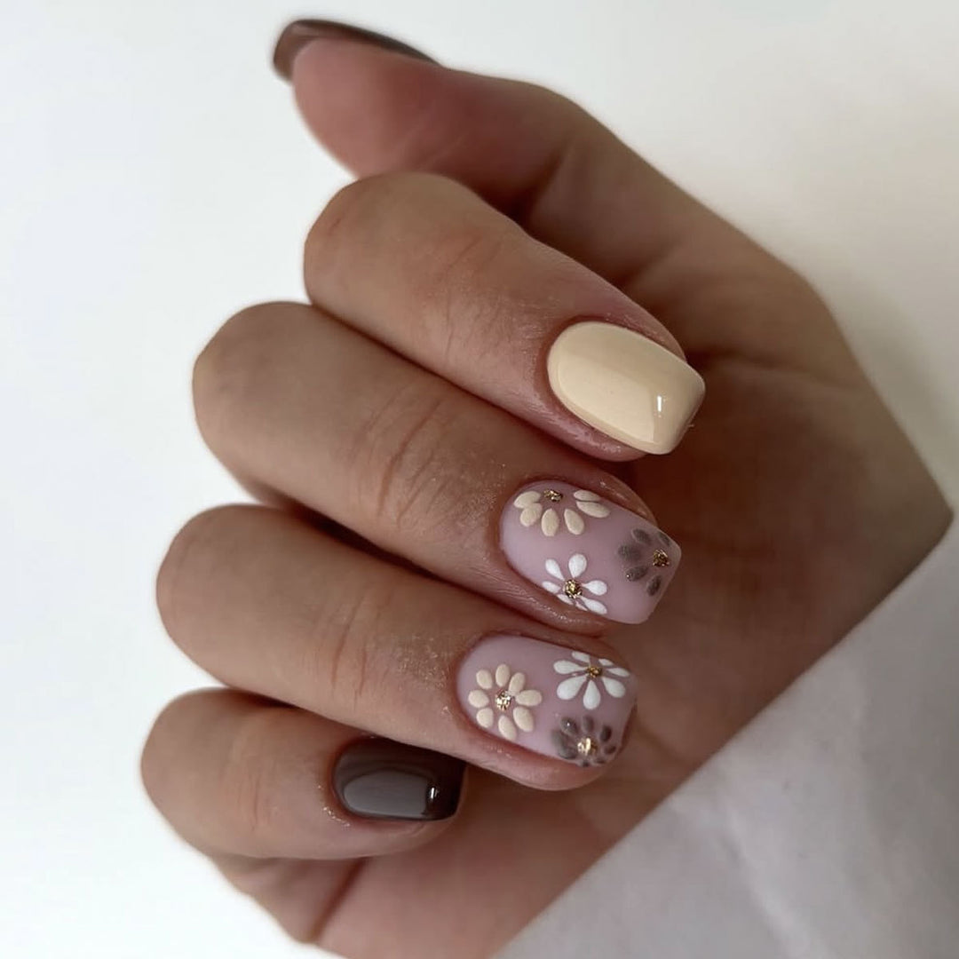 Artistic Floral Nail Set