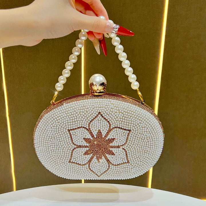 Pearl Beaded Evening Clutch
