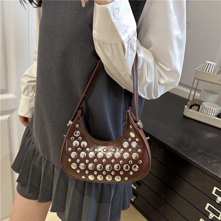 Studded Leather Hobo Bag Kalsten