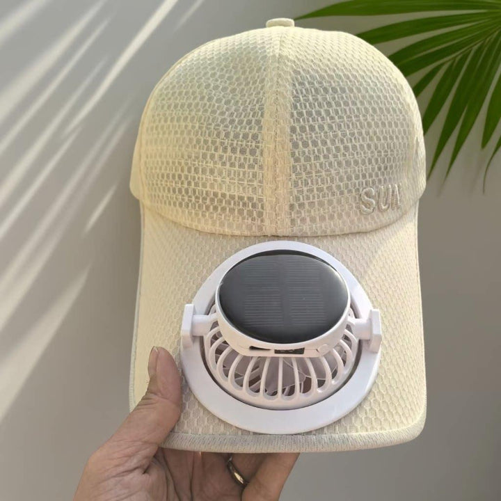 Ventilated baseball cap with detachable rechargeable fan Kalsten
