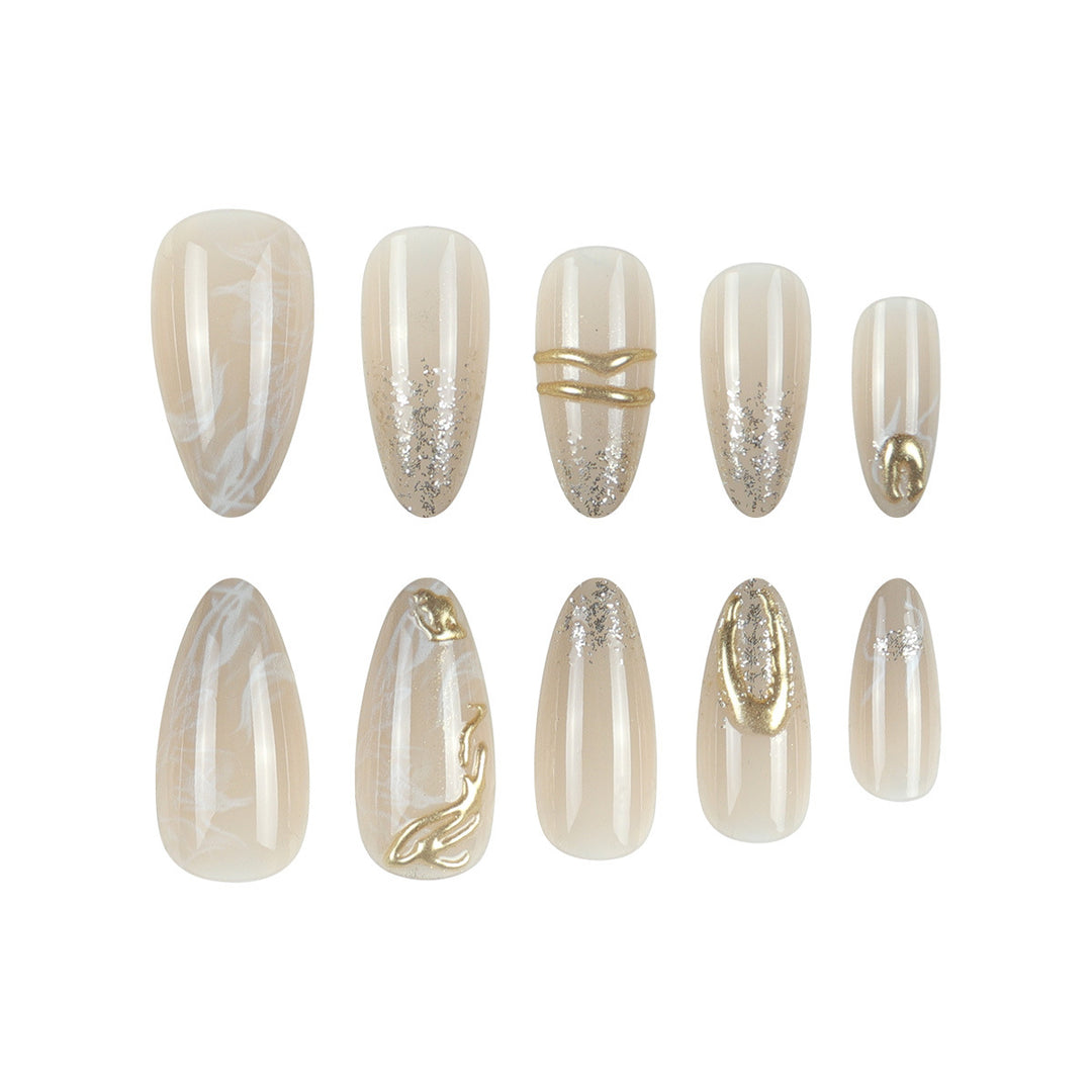 Elegant Decorative Press-On Nail Tips Kalsten