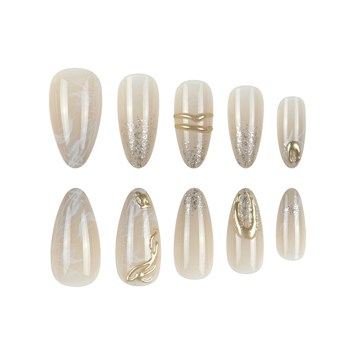 Elegant Decorative Press-On Nail Tips Kalsten