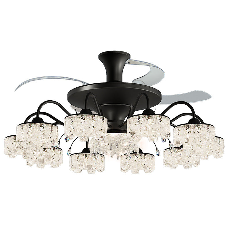 Modern Crystal Chandelier Ceiling Fan