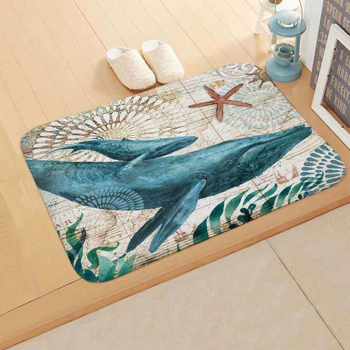 Nautical-Themed Decorative Bath Mat