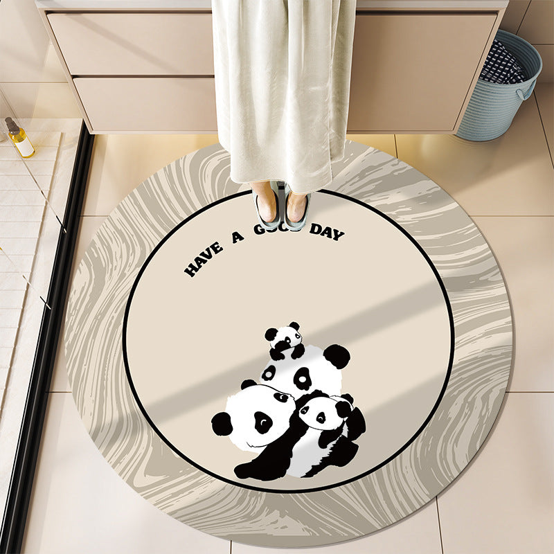 Round Motivational Bath Mat