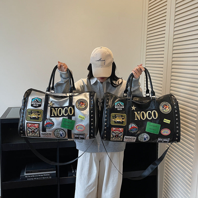 Fashionable Patchwork Gym Duffle Bag