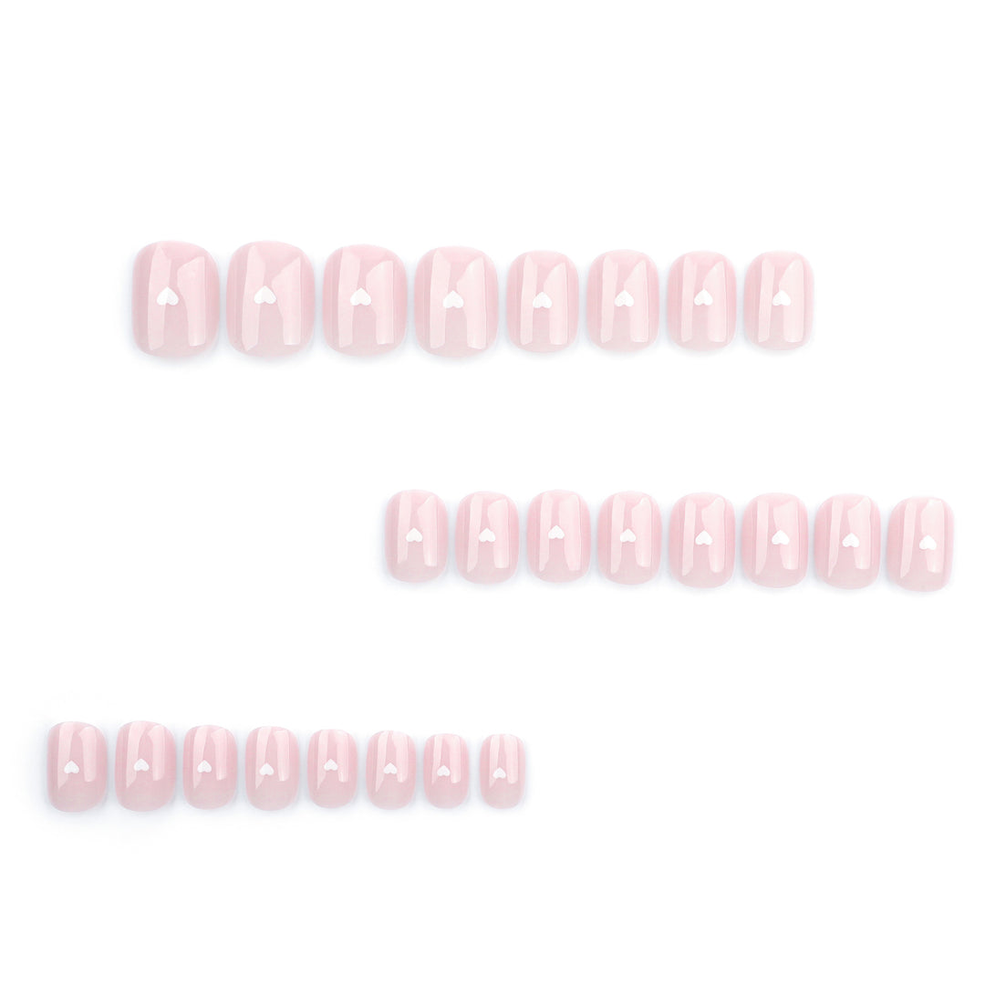 Fake nails with heart decoration Kalsten