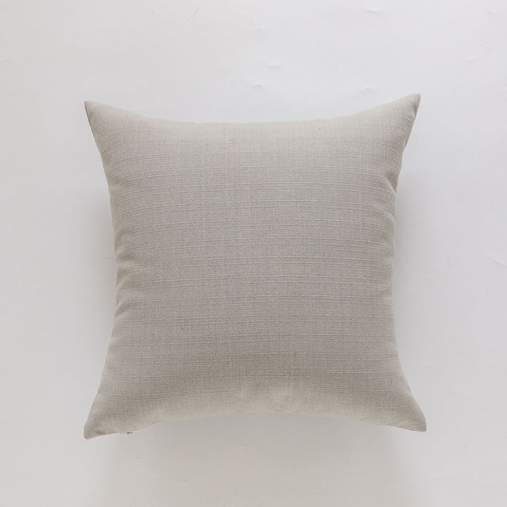 Handloom Slub-Weave Square Decorative Pillow Cover with Soft Canvas Back