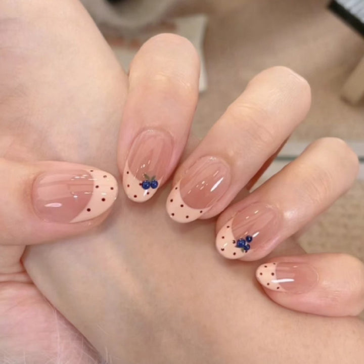 Decorative Press-On Nail Set with Star and Bow Designs Kalsten