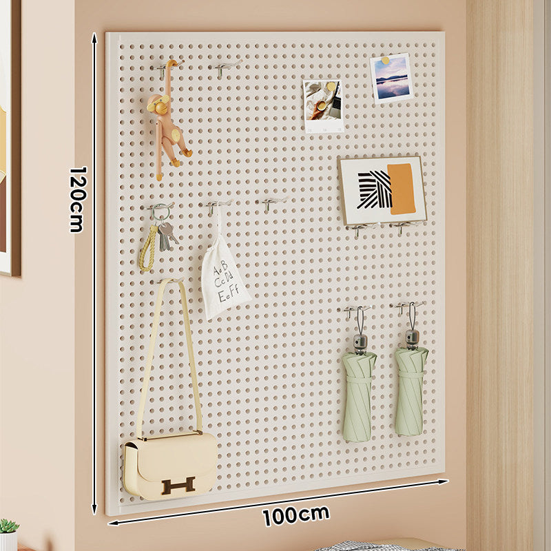 Wall-Mounted Perforated Metal Pegboard Organizer Panel