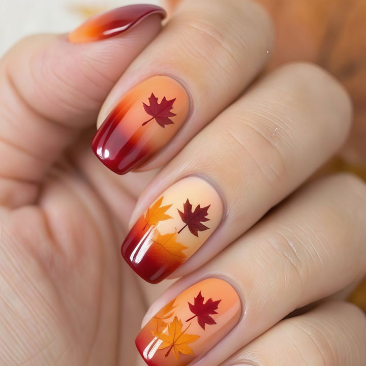 Artificial nails with autumn design Kalsten