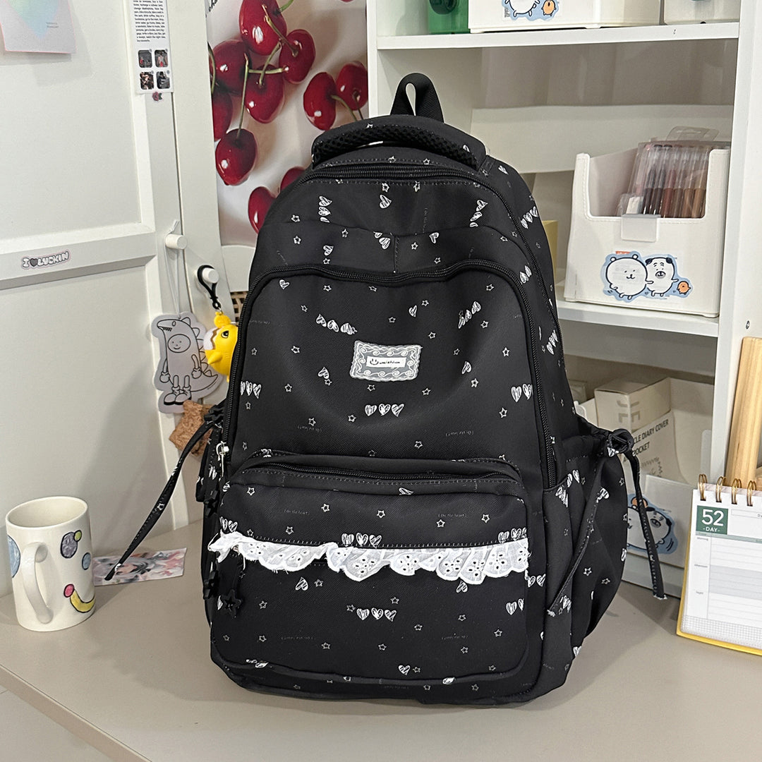 Cute Illustrated Multi-Compartment Backpack Kalsten