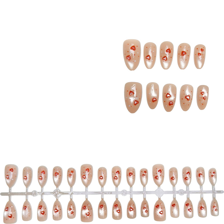 Artistic Heart Design Press-On Nails