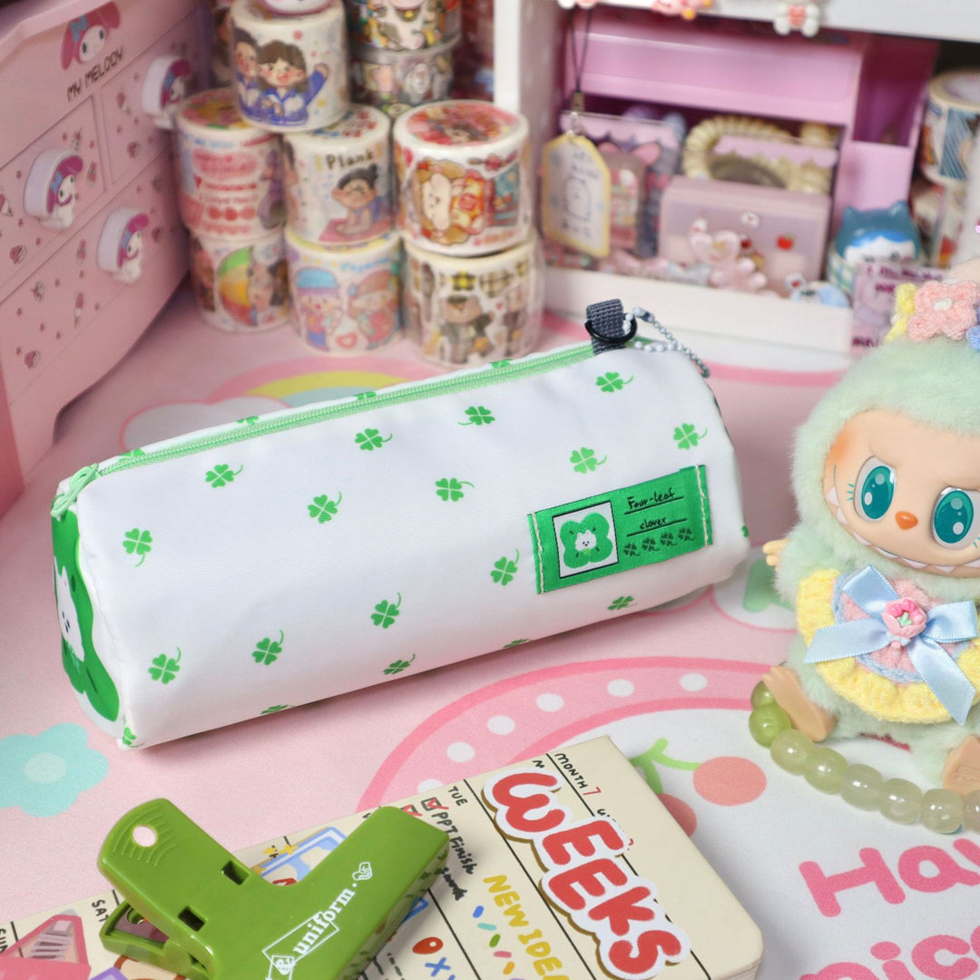 Fun Clover-Patterned Storage Pouch