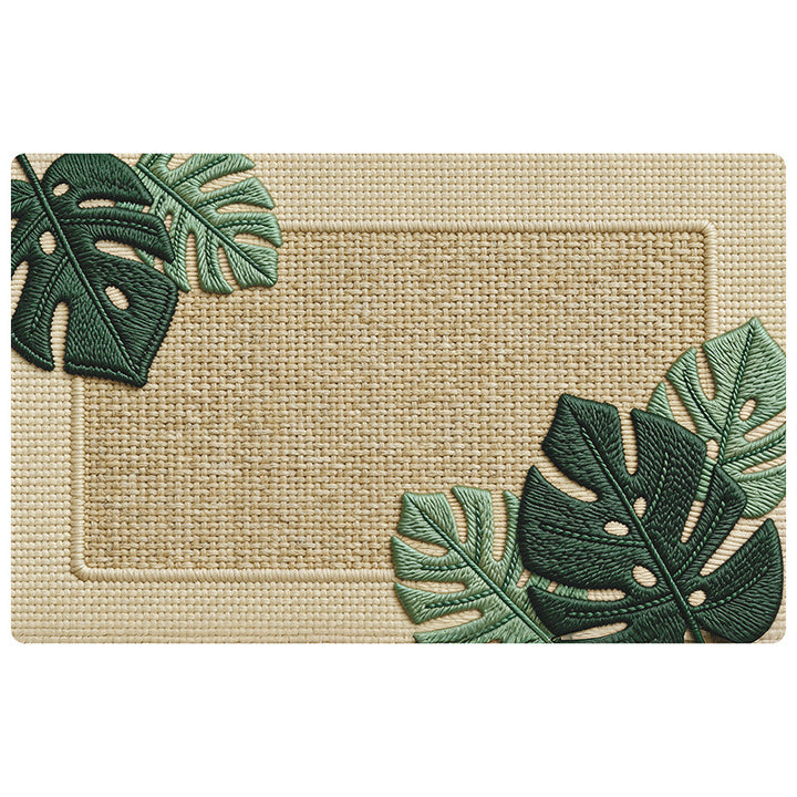 Floral Embroidered Area Rug Kalsten