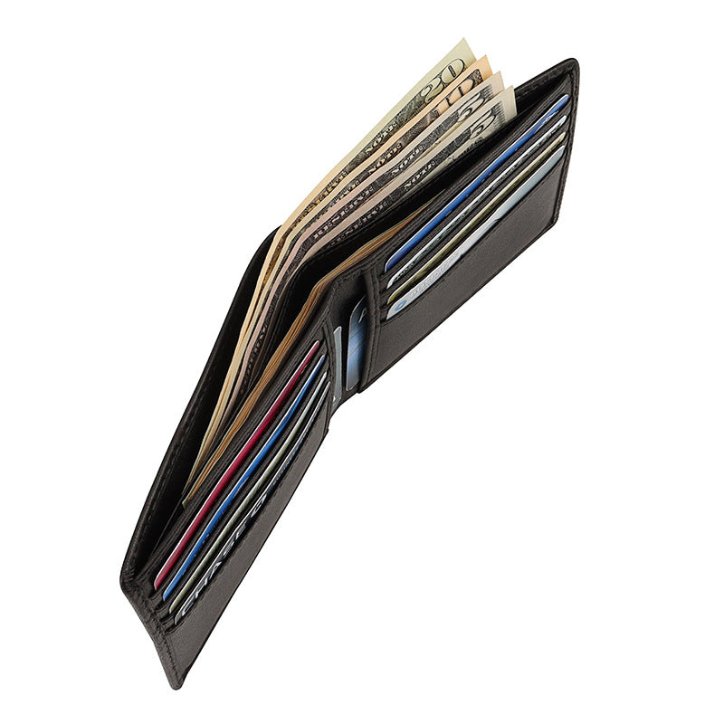 Textured Leather Bi-Fold Wallet Kalsten
