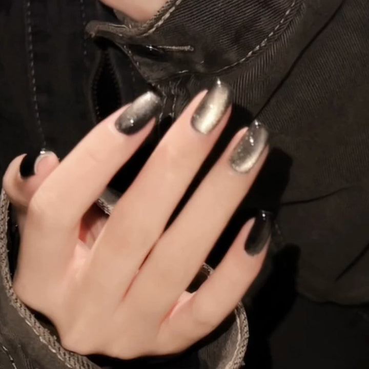 Glamorous artificial nails with holographic effect Kalsten