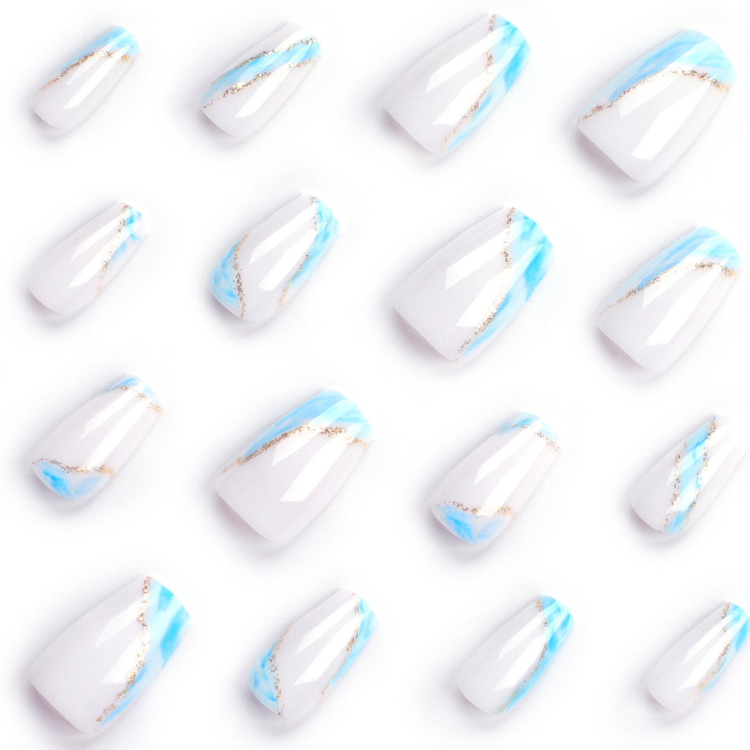 Artful nail design with maritime accents Kalsten