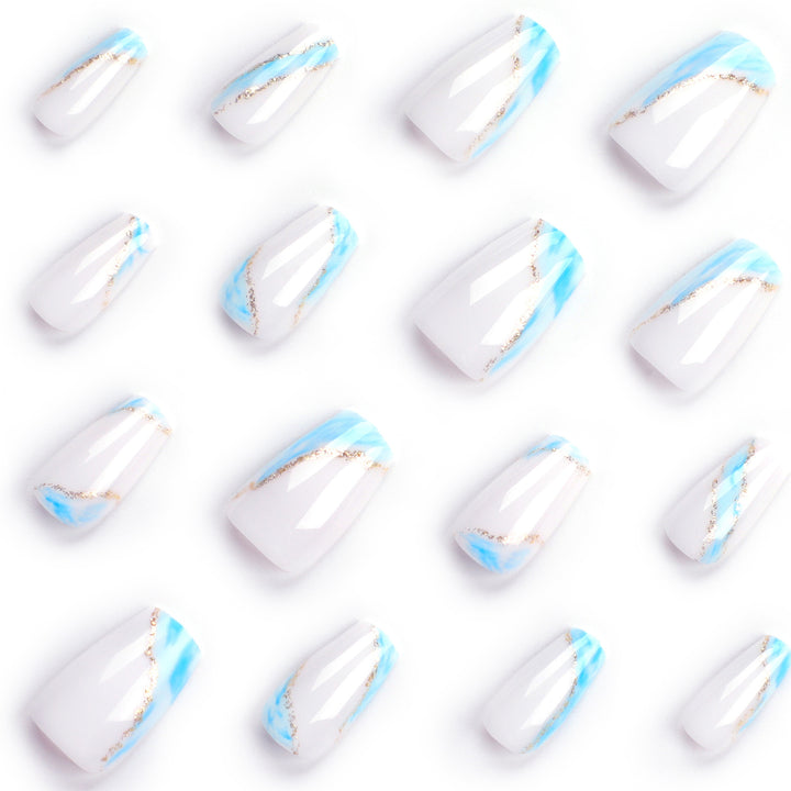 Artful nail design with maritime accents Kalsten