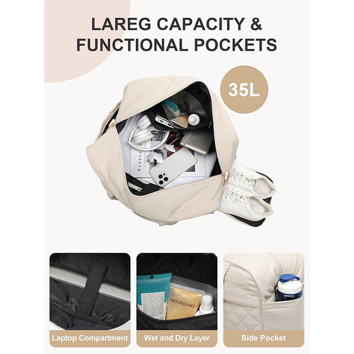 Quilted Multi-Functional Sports Duffle Bag Kalsten