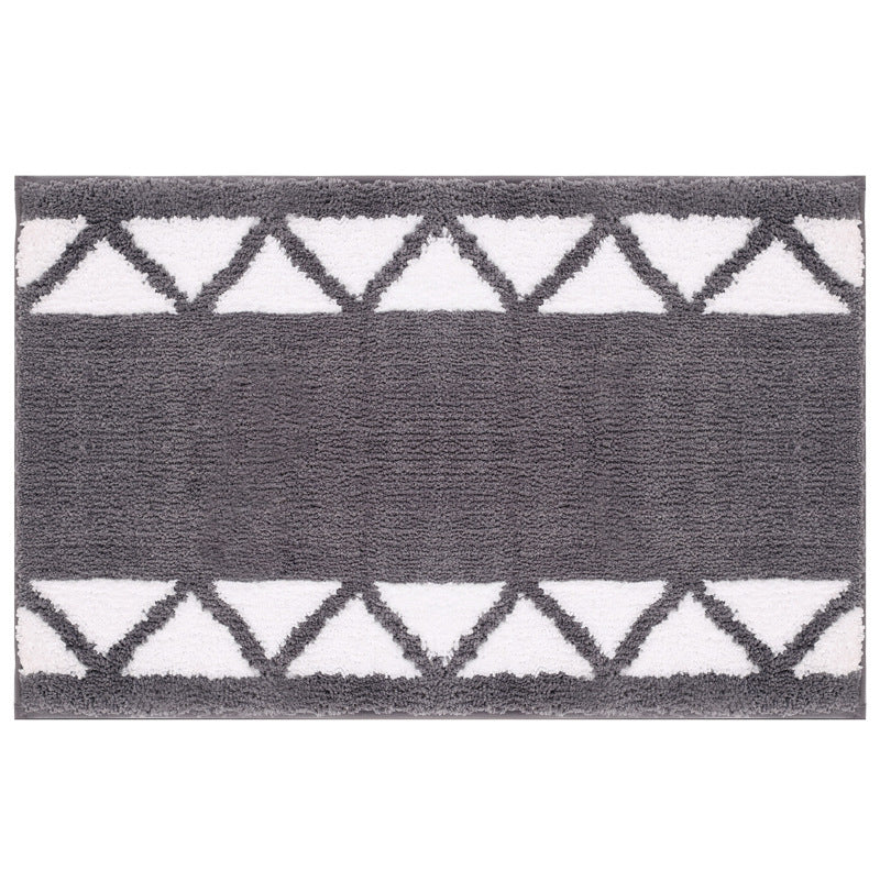 Geometric Accent Bath Mat