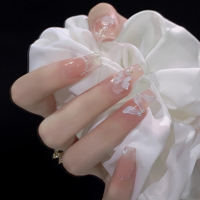 Premium Rhinestone-Embellished Press-On Nails Kalsten