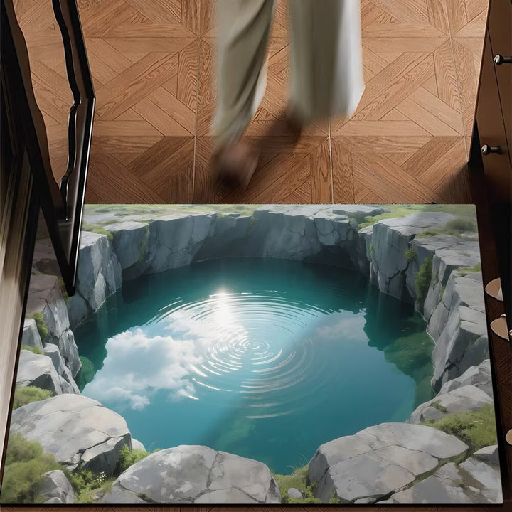 Artistic Lava Design Floor Mat