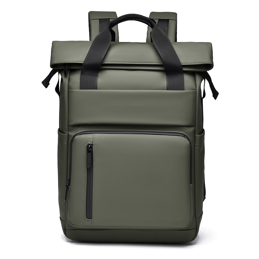 Multi-Pocket Waterproof Roll-Top Backpack Kalsten