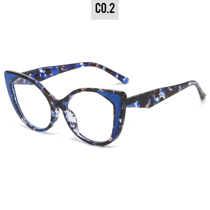 Women's Cat-Eye Glasses with Floral Design and Adjustable Nose Bridge Kalsten