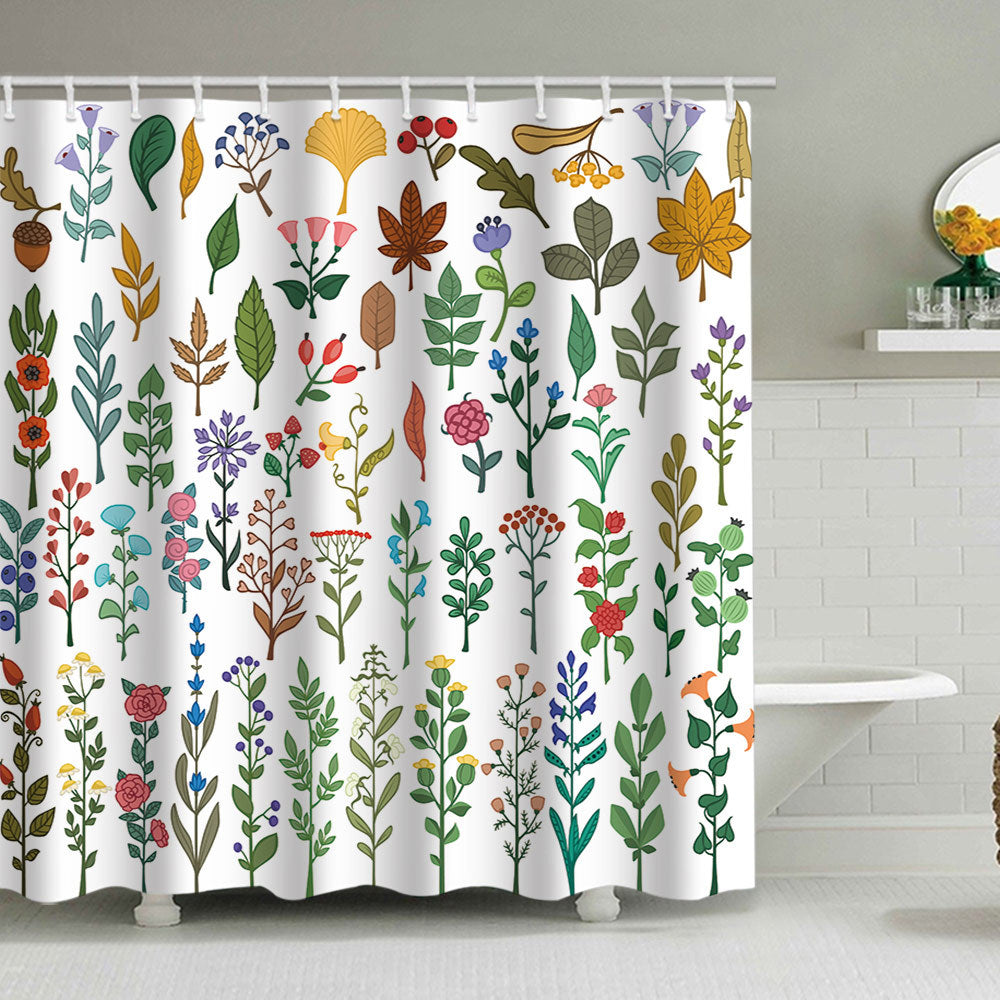 Floral Patterned Shower Curtain Kalsten 1784860161