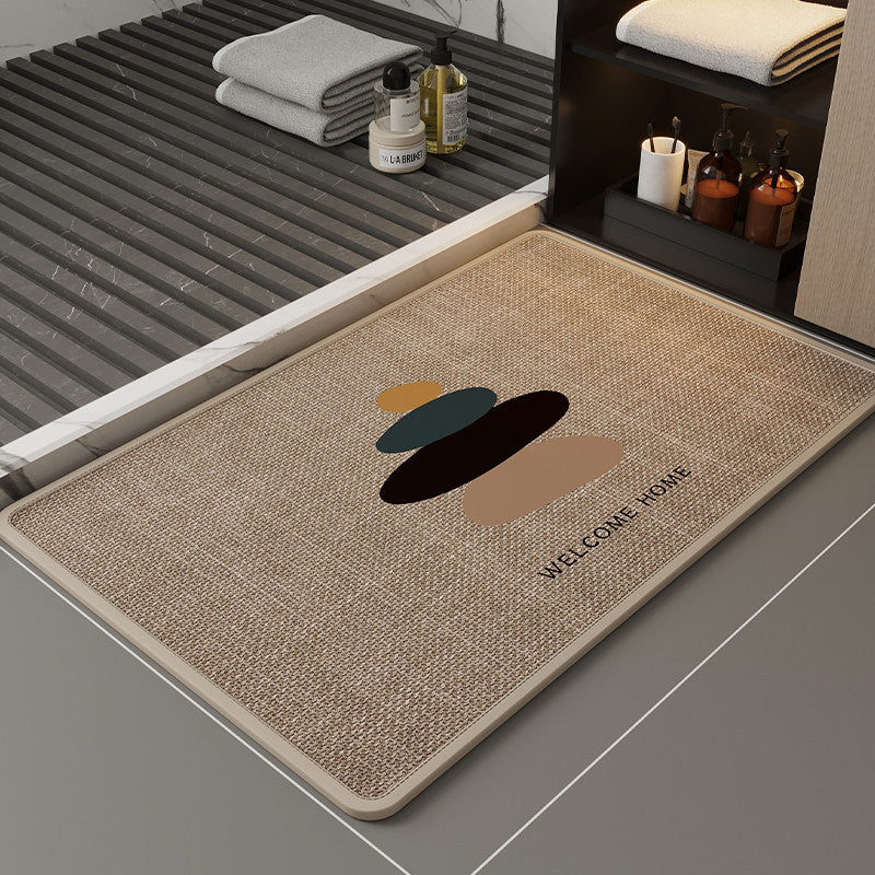 Decorative Fish-Themed Bath Mat for Bathroom