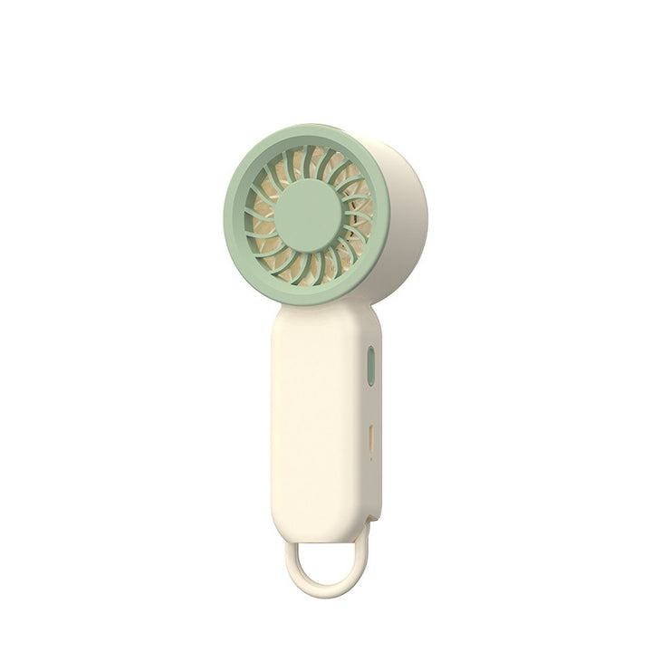 Unisex compact portable handheld fan with rechargeable battery quiet operation ergonomic handle and carrying strap Kalsten