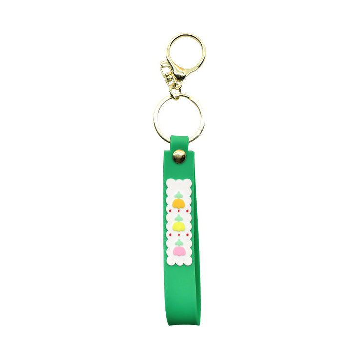 Unisex keychain made of durable silicone with playful design Kalsten