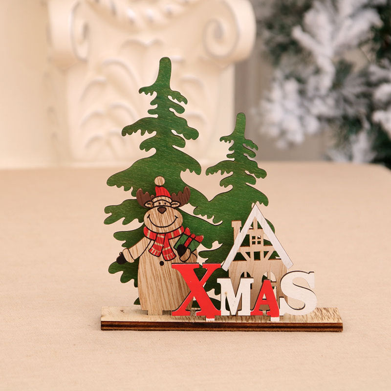 Decorative Wooden Christmas Table Centerpiece Kalsten