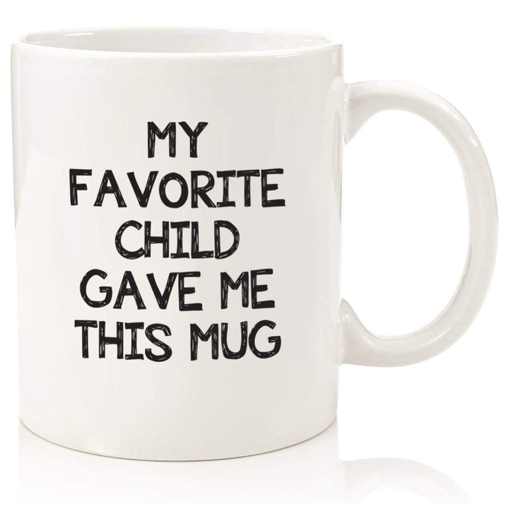 Ceramic Novelty Coffee Mug With Humorous Typographic Great Job Mom Message And Comfortable C-Handle