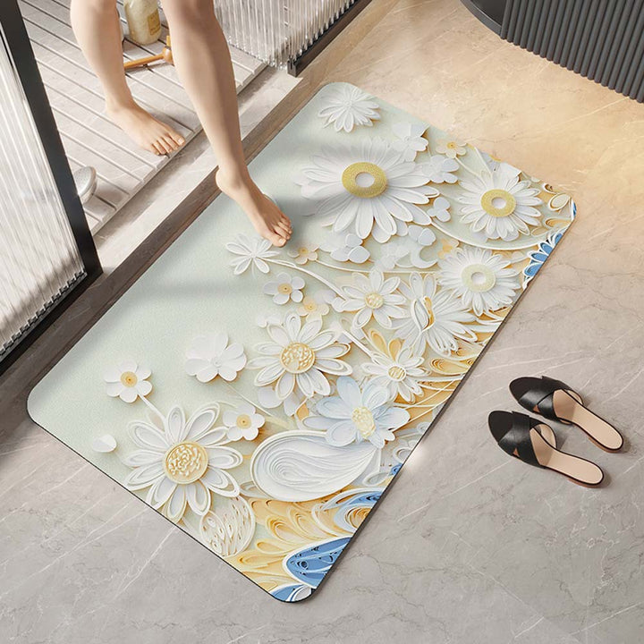 Elegant Floral Design Comfort Mat