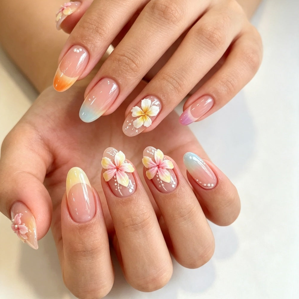 Floral Design Press-On Nails