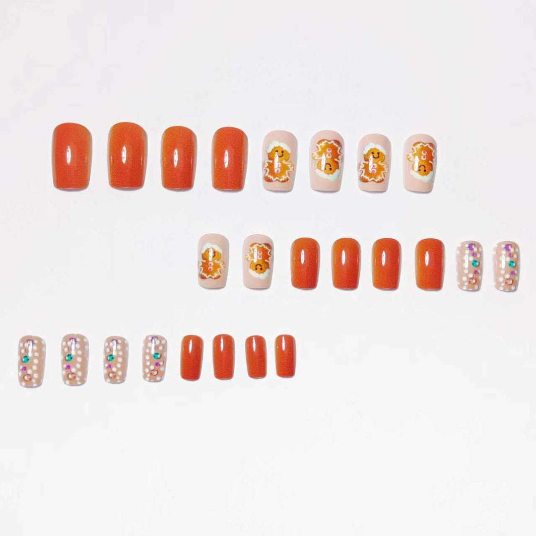 Festive Gingerbread-Themed Nail Art Kalsten