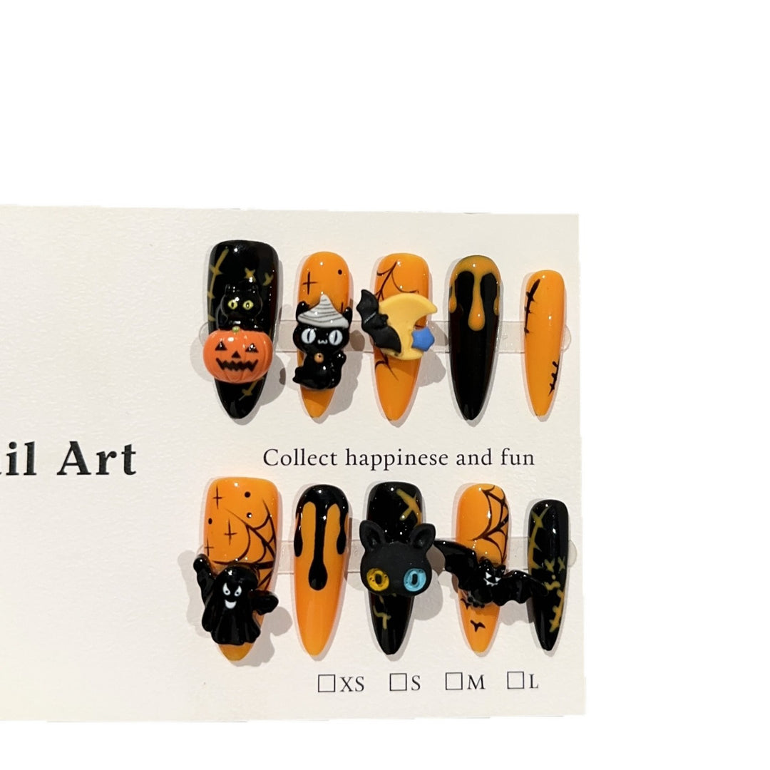 Halloween-Themed 3D Press-On Nail Art Set