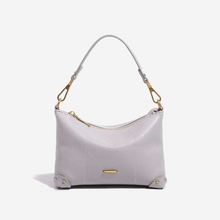 Elegant Leather Handbag with Structured Design