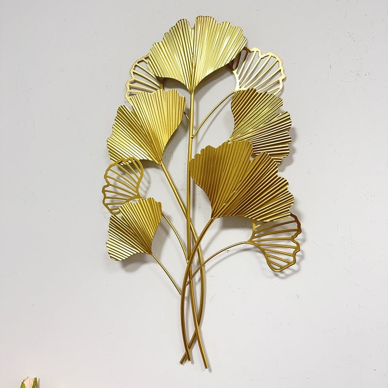 Decorative Metal Ginkgo Wall Sculpture Kalsten